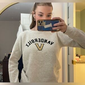 Women's Official Vanderbilt Gray Crew Neck Sweater